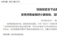 财政部下达2亿元支持河南抢收小麦 第一时间研究制定救灾资金分配方案