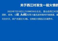贵州西江千户苗寨突发火灾 目击者：有人从三楼跳出被接住