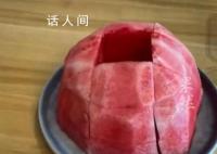 网友买半个西瓜果切拼完没有心 少了中间最甜的那块