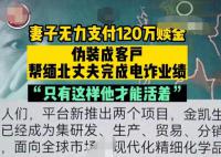 妻子装客户帮丈夫电诈 背后真相令人震惊