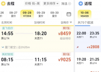 国庆游升温:国际机票涨幅近200%