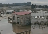 涿州大量庄稼仍泡在水中 平房被淹至屋顶