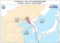 卡努今夜进入辽宁或者消散 中心最低气压为994百帕