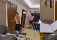 男子不信台风威力开门被吹翻在地 引起了广大网友的关注和嘲笑