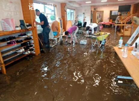 台风鸳鸯接近日本 福岛等地房屋被淹