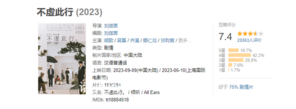 胡歌回应票房争议 闻善不需要一夜爆红