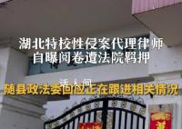 性侵案律师阅卷遭法院羁押 正在跟进相关情况