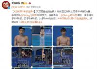 中国队包揽男子3米跳板冠亚军 中国选手王宗源断层领先稳稳夺金