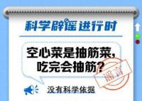 空心菜是抽筋菜吃完会抽筋?谣言