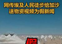 埃及人民徒步向加沙送物资?假的
