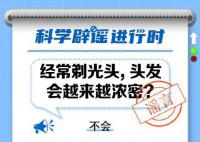 经常剃光头,头发会变浓密?