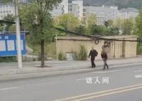 两儿子用背篓背晕车母亲去医院 令人动容