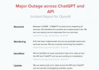 OpenAI发生严重故障 正在努力解决