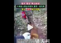 老人深山走失30小时被警犬找到 老人精神状态良好身体并无大碍