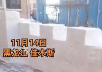 东北大爷把积雪砌成20米城墙 其他人看到也夸很漂亮