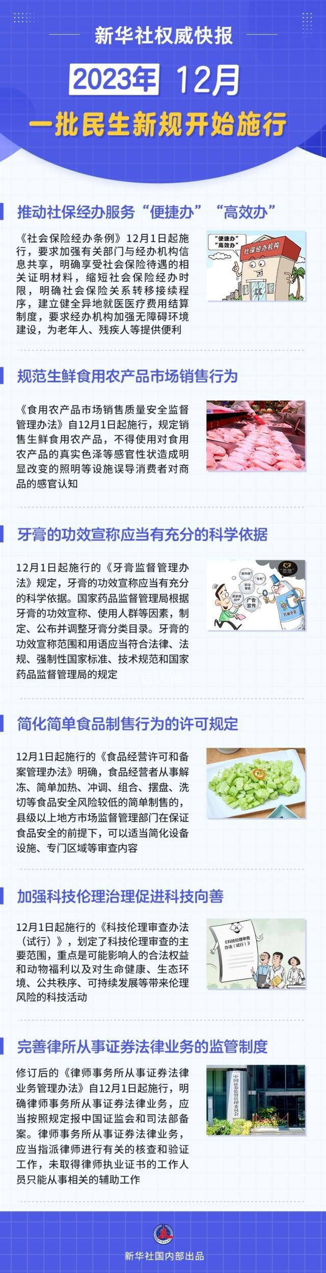 12月一批民生新规开始施行 关系到社会生活方方面面