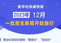 12月一批民生新规开始施行 关系到社会生活方方面面