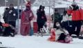 雪地瞎滑大赛成花式翻车现场 疯狂炫技翻车不断