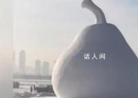 哈尔滨冻梨不光摆盘还雕出来了 这是掏心掏肺的待遇了
