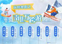 南北互跨式旅游地图 冬日出游即将再掀一波新浪潮