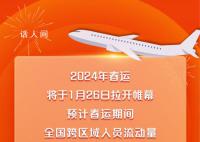 2024年春运流动量预计达90亿人次 预计全国铁路日均发送旅客1200万人次