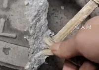 重庆一地井盖疑似用竹签当钢筋 回应：目前还未相关投诉