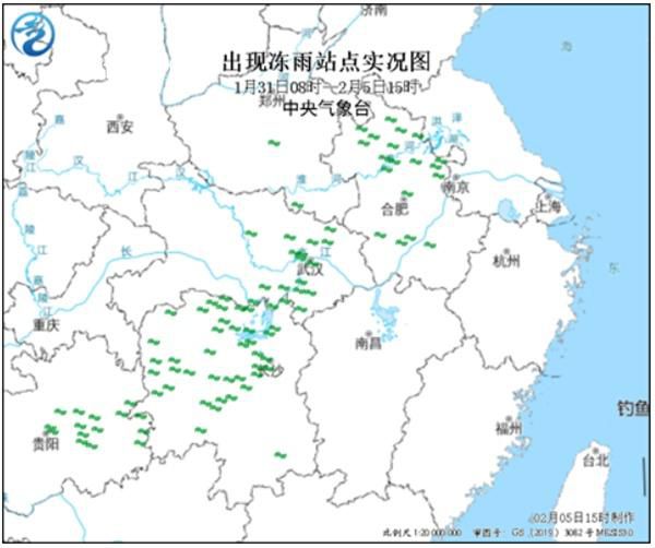 雨雪冰冻已超250万平方公里 中东部18个省出现雨雪冰冻天气