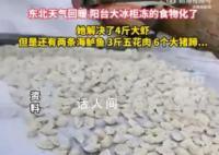 女子因东北升温被迫吃4斤大虾 以及一座坨到一起的饺子山