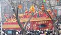 被“抬”起来表演的社火长啥样 为观众演绎喜闻乐见的故事情节